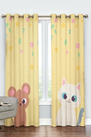 پرده پانچی کودک طرح حیوانات